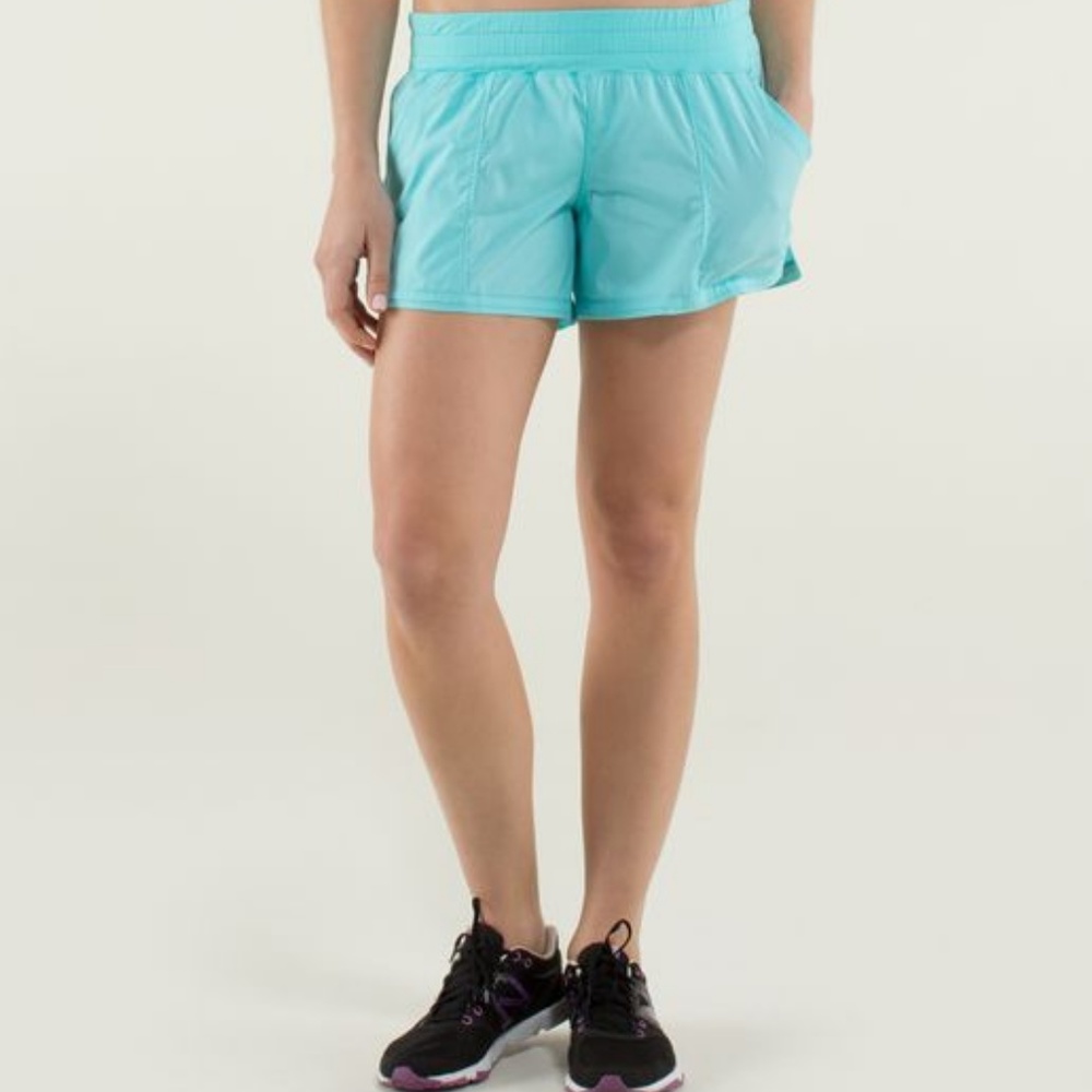 Lululemon Tracker Shorts,  Blue Teal, Size 4